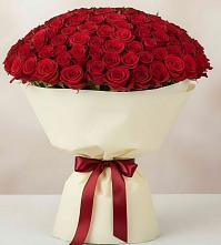 Букет 101 Красная роза Милано в Большой Речке