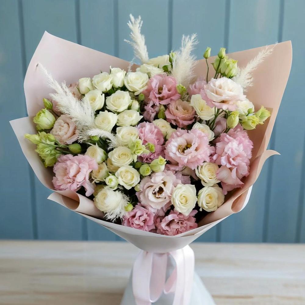 Букет цветов из: Альстромерии и Розы в Большой Речке