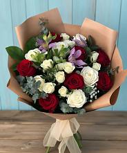 Букет цветов из:  Розы и Альстромерии #REPLACE_PRED# Большой Речке