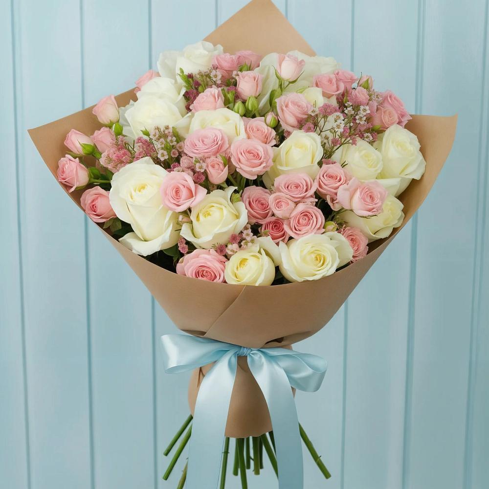 Букет цветов из: Розы в Большой Речке