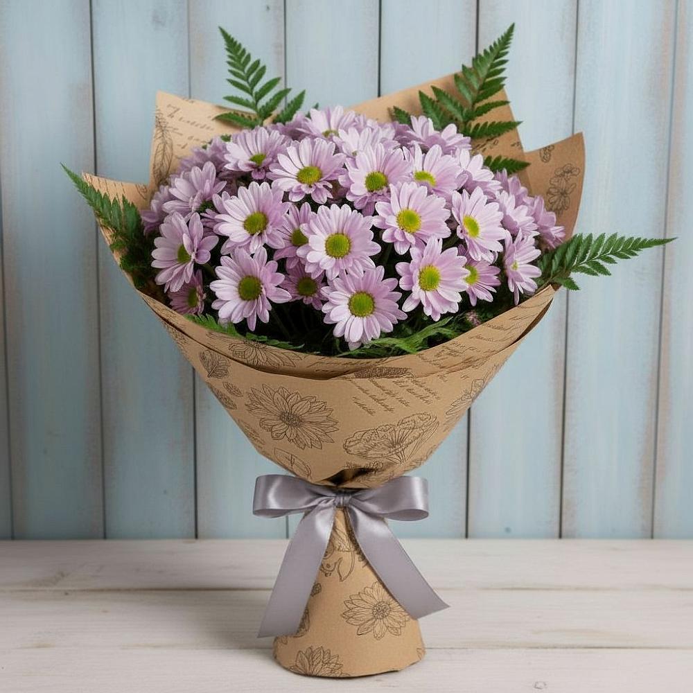Букет цветов из: Хризантемы в Большой Речке