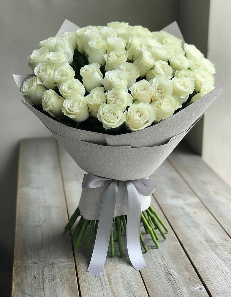 Букет 35 Белых роз в Большой Речке