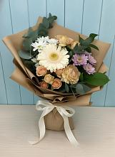 Букет цветов из:  Герберы и Хризантемы в Большой Речке
