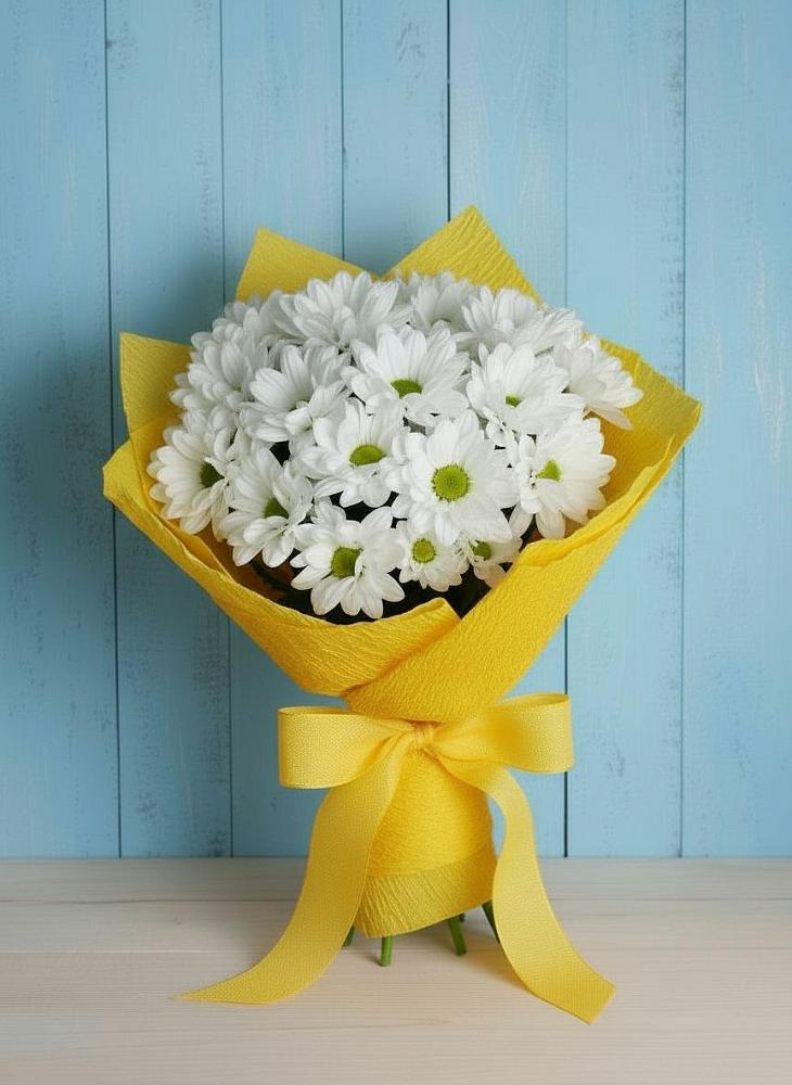 Букет цветов из: Хризантемы в Большой Речке