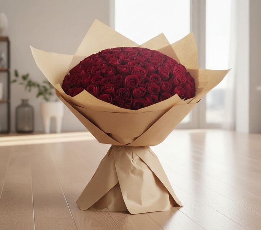 Букет 101 Красная роза в Большой Речке