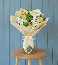 Букет цветов из:  Хризантемы и Розы #REPLACE_PRED# Большой Речке