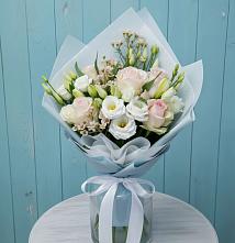 Букет цветов из:  Розы и Лизиантусы #REPLACE_PRED# Большой Речке