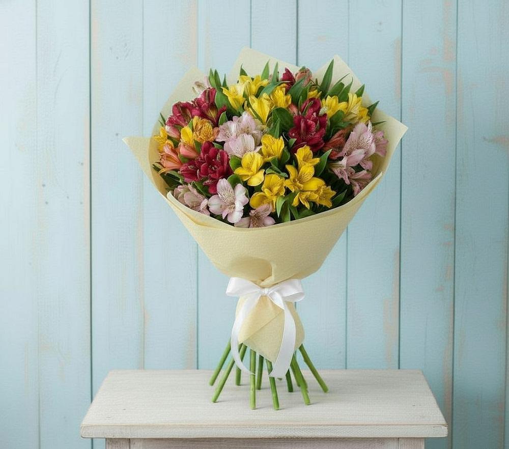 Букет цветов из: Альстромерии в Большой Речке