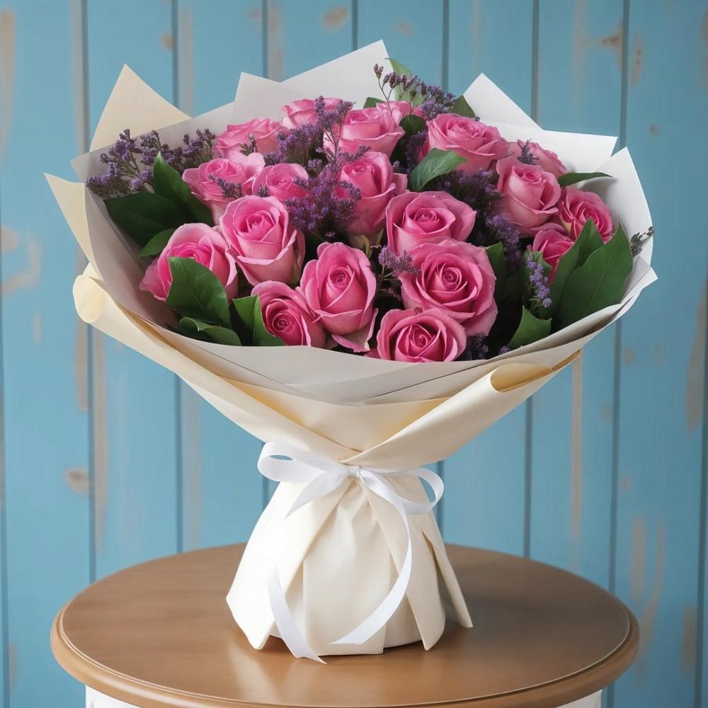 Букет цветов из: Розы в Большой Речке