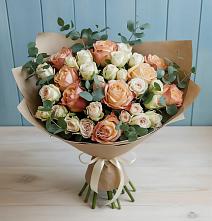 Букет цветов из:  Альстромерии и Розы #REPLACE_PRED# Большой Речке